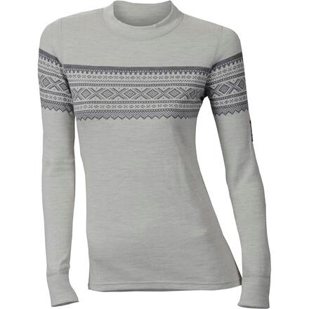 Aclima Marius Crew Neck Merinould Dame - Hvid