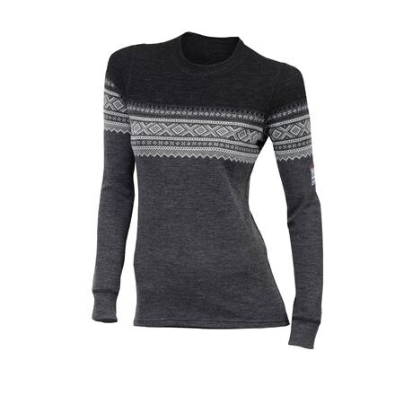 Aclima Marius Crew Neck Merinould Dame - Grå