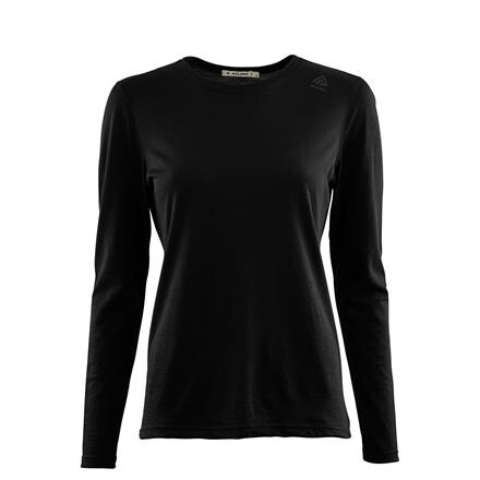 Aclima Lightwool Undershirt LS Dame - Sort