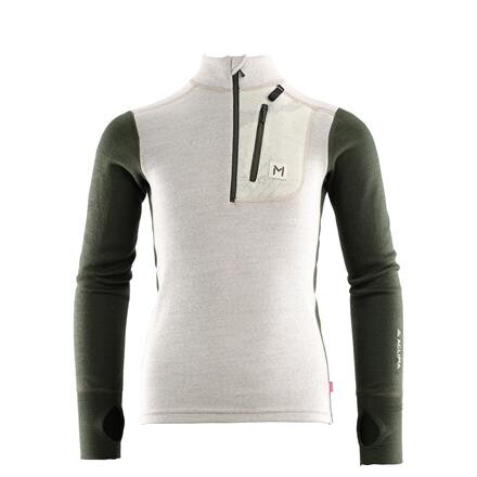 Aclima Kids Lars Monsen Mockneck (Beige (BEIGEMELANG/OLIVENIGHT/F.LIGHT) 130 cm)