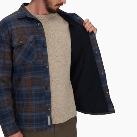 Royal Robbins Mens Snowcap Lined Flannel L/S (Blå (NAVAL TIOGA PLD) Small)