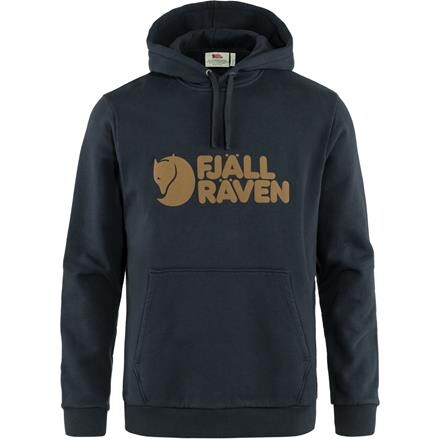 Fjällräven Logo Hoodie Herre Bomuld - Blå