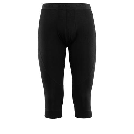 Aclima Mens WarmWool 3/4 Longs (Sort (JET BLACK) X-small)