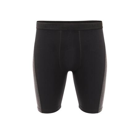 Aclima Mens WarmWool Long Shorts W/WindWool (Sort (JET BLACK/MARENGO) X-small)
