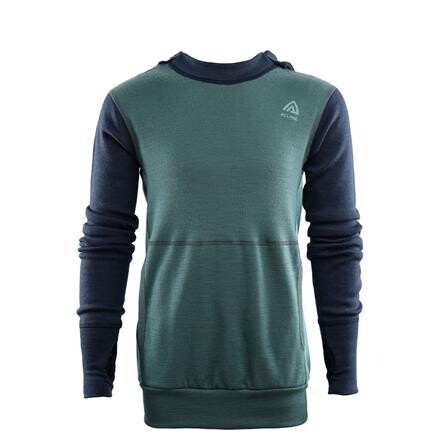 Aclima Kids WarmWool Hoodsweater (Blå (NORTH ATLANTIC/NAVYB/RF WATERS) 130 cm)