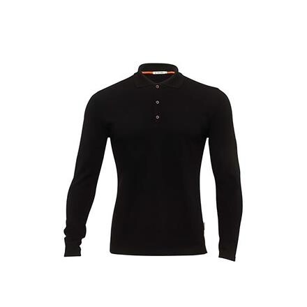Aclima LeisureWool Pique Longsleeve Herre - Sort