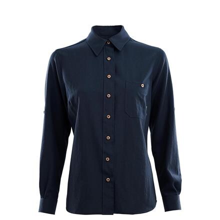 Aclima Womens LeisureWool Woven Shirt (Blå (NAVY BLAZER) X-small)