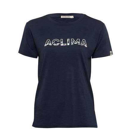 Aclima LightWool Tee Logo Dame - Blå