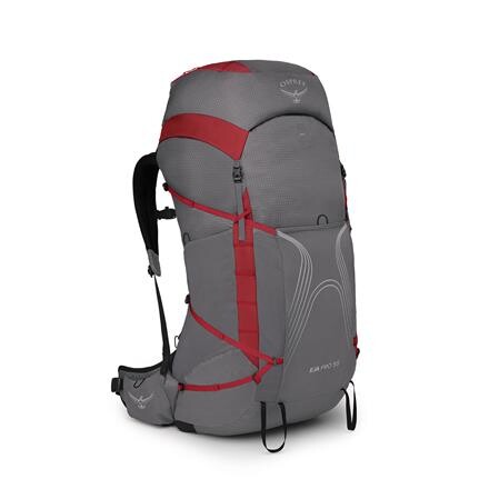 Osprey Womens Eja Pro 55 (Grå (DALE GREY/POINSETTIA RED) X-small/small)