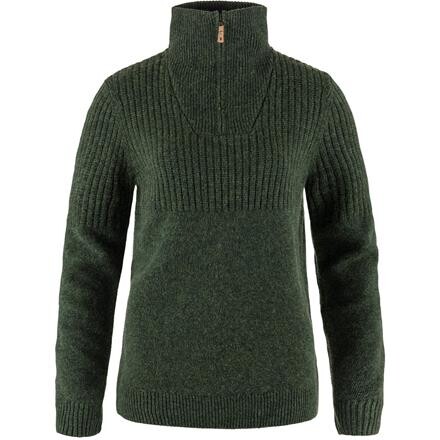 Fjällräven Övik Half Zip Knit Dame - Grøn