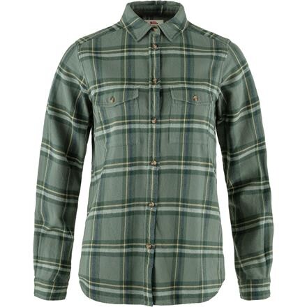Fjällräven Övik Heavy Flannel Shirt Dame - Grøn