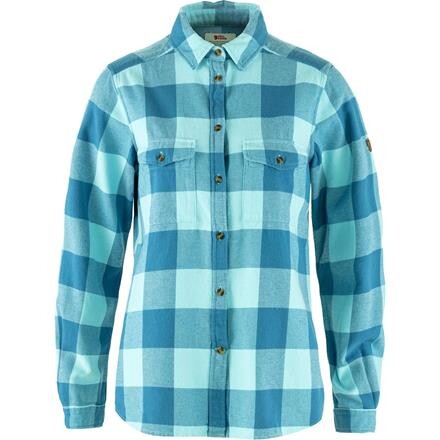 Fjällräven Övik Flannel Skjorte Dame - Blå