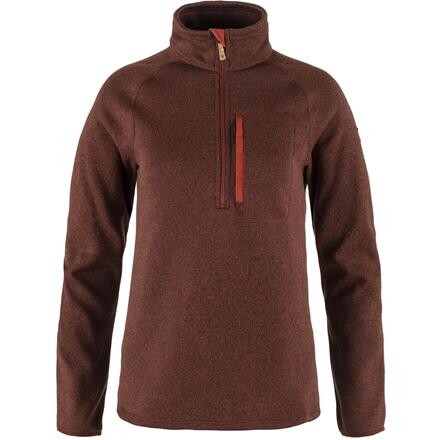 Fjällräven Övik Fleece Half Zip Dame - Rød