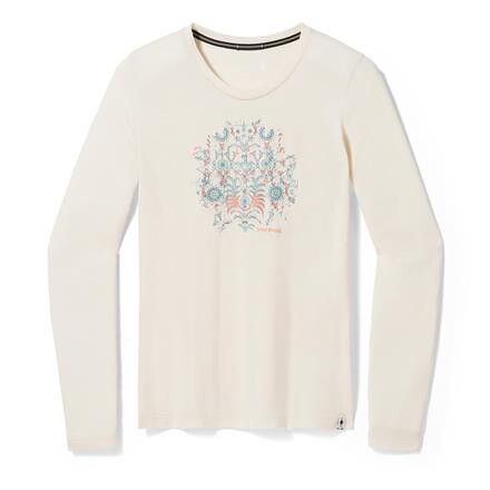 Smartwool Floral Tundra Langærmet T-shirt - Beige