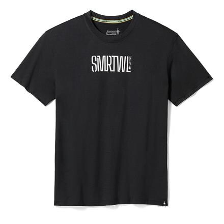 Smartwool Active Logo T-shirt Herre - Sort
