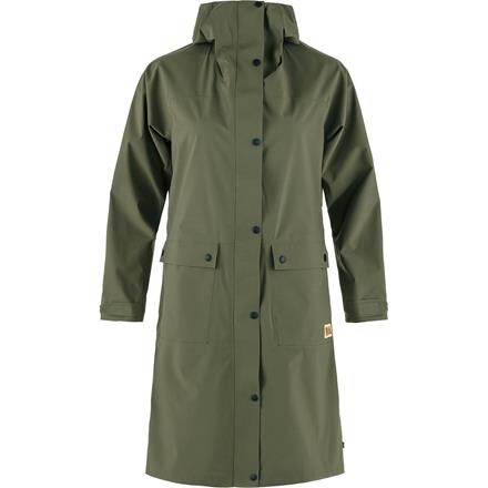 Fjällräven Vardag Rain Parka Dame - Grøn