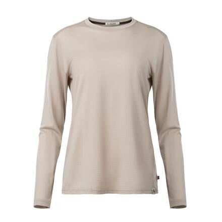 Aclima LightWool 180 Crewneck Dame - Beige