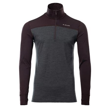 Aclima LightWool 180 Polo Zip Herre - Lilla