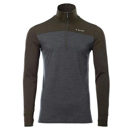 Aclima LightWool 180 Polo Zip Herre - Grå