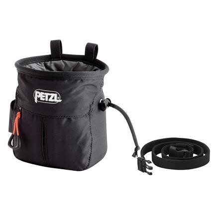 Petzl Sakapoche Kalkpose med Lomme - Sort