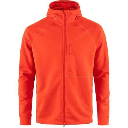 Fjällräven Abisko Grid Fleece Hoodie Herre - Orange