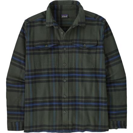 Patagonia Mens Fjord Flannel Shirt (Grøn (CATCH: OLD GROWTH GREEN) Small)