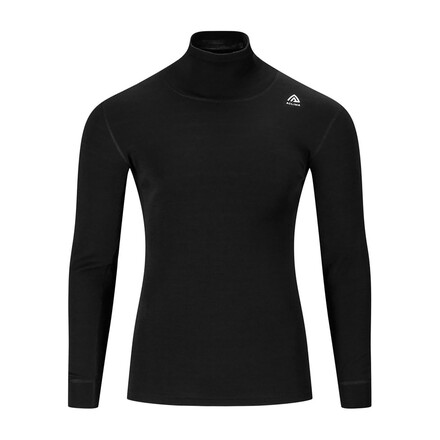 Aclima WarmWool Roll Neck Herre - Sort