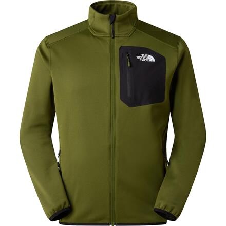 The North Face Mens Crest Full Zip (Grøn (WOODLAND GREEN/TNF BLAC) Medium)