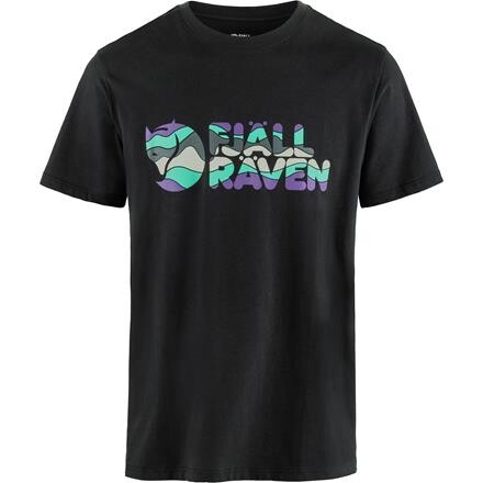 Fjällräven Mens Multicolor Logo T-shirt – Sort
