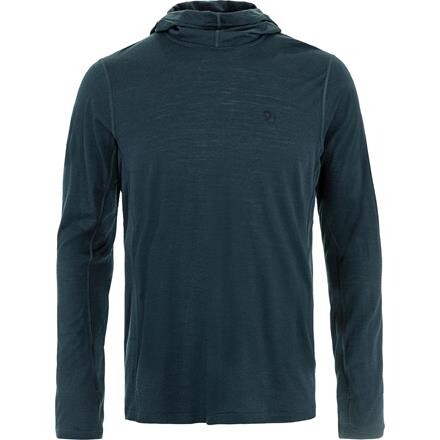 Fjällräven Mens Abisko Wool Sun-hoodie – Blå