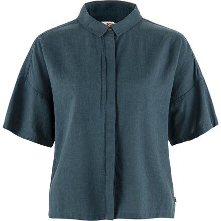 Fjällräven Womens Övik Hemp Camp Shirt S/S – Blå