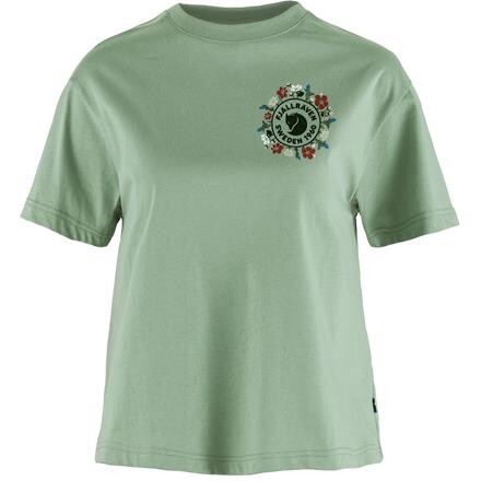 Fjällräven Womens Fjällblomster Logo T-shirt – Grøn