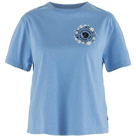 Fjällräven Womens Fjällblomster Logo T-shirt – Blå