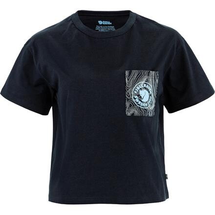 Fjällräven Womens Logo Pocket T-shirt – Blå