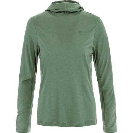 Fjällräven Womens Abisko Wool Sun-hoodie – Grøn