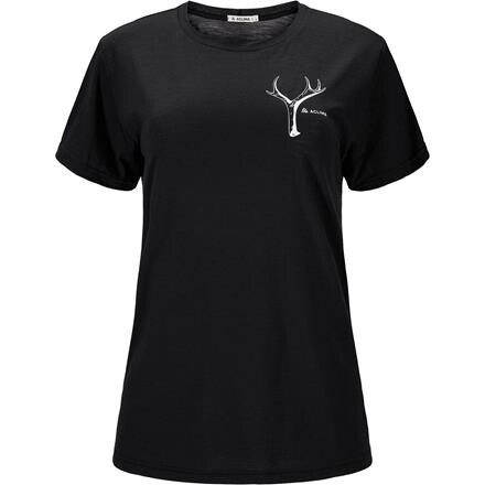 Aclima Womens LightWool Tee Print Antler – Sort