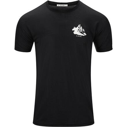 Aclima Mens LightWool Tee Print Mountain – Sort