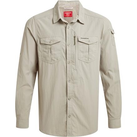 Craghoppers Mens Nosilife Adventure L/S Shirt III – Beige