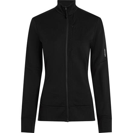 Icebreaker Womens Merino 260 Quantum L/S Zip – Sort