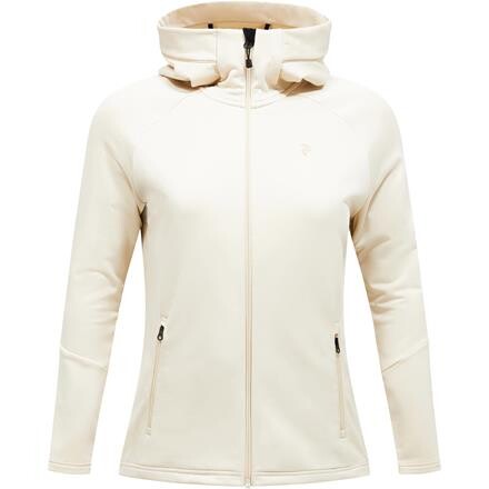 Peak Performance Rider Zip Hood Fleece Dame - Beige