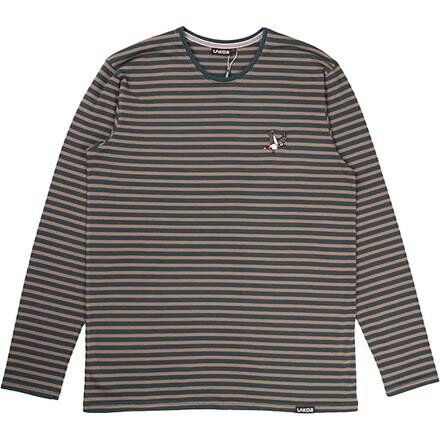 Lakor Mens Ahoy! Mini Flying Woodpecker L/S T-shirt – Grøn