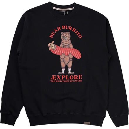 Lakor Mens Bear Burrito Crewneck – Blå