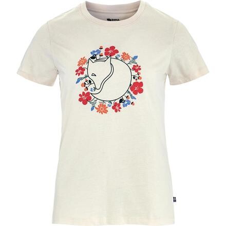 Fjällräven Womens Fjällblomster Fox T-shirt – Beige