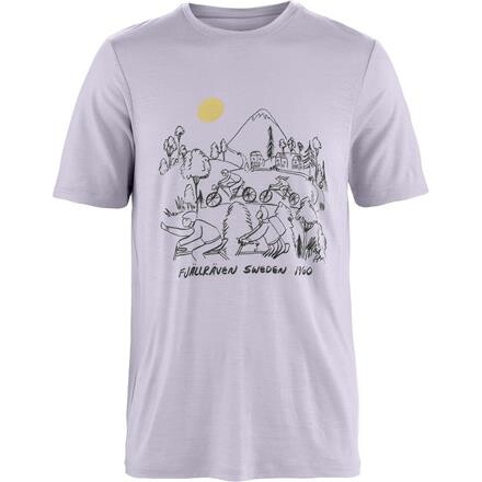 Fjällräven Mens Hoja Lugnt Wool T-shirt – Lilla