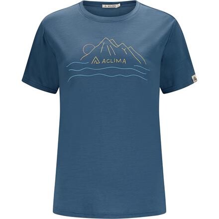 Aclima Womens LightWool 140 Tee Sunset – Blå