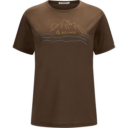 Aclima Womens LightWool 140 Tee Sunset – Brun