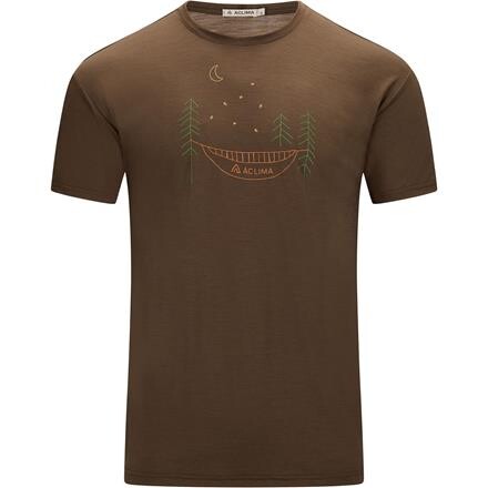 Aclima Mens LightWool 140 Tee Forest – Brun