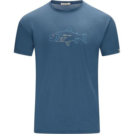 Aclima Mens LightWool 140 Tee Salmon – Blå