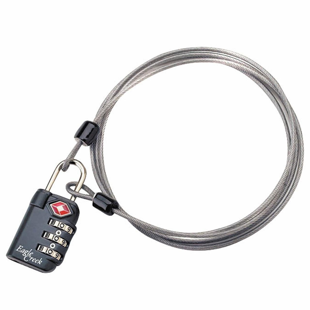 Billede af Eagle Creek TSA 3-Dial Lock & Cable (Grå (GRAPHITE))