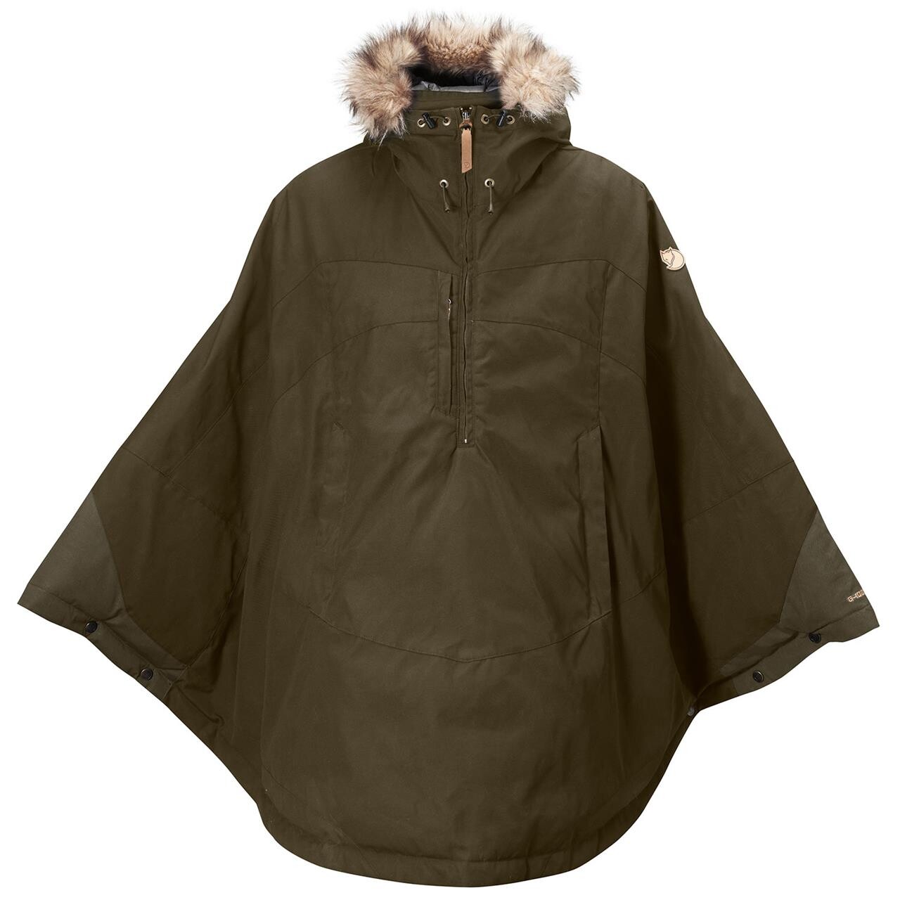 Se Fjällräven Womens Luhkka Cape (Grøn (DARK OLIVE/633) Medium) hos Friluftsland.dk